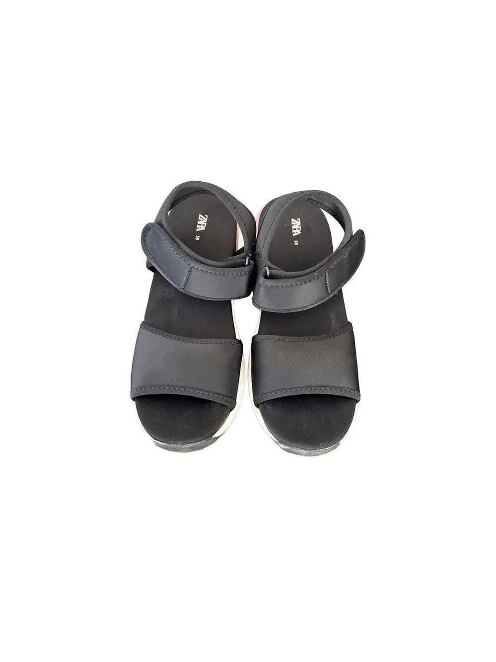 ZARA Platform Wedge Sandals size 8 - Picture 7 of 9
